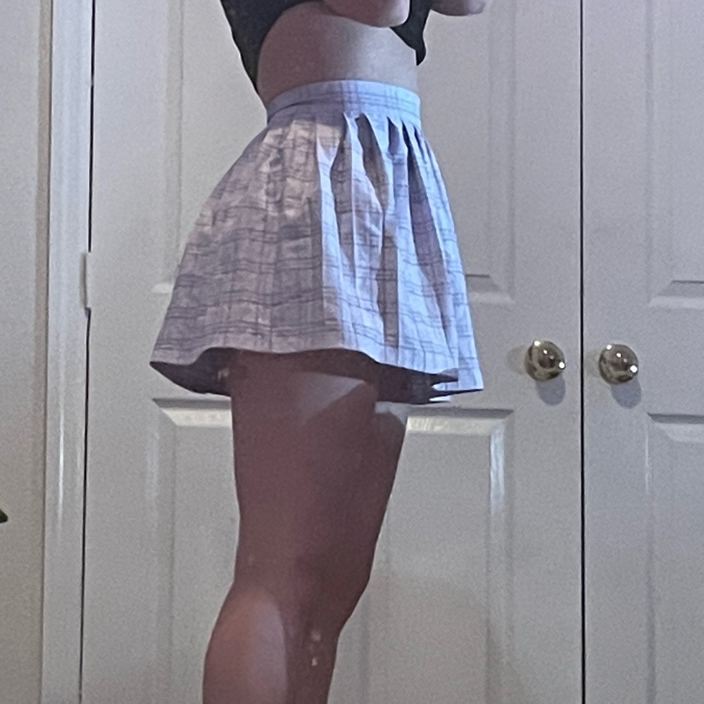 Pink Plaid Mini Skirt